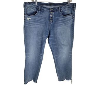 Silver Skinny Jeans w/ Button Fly